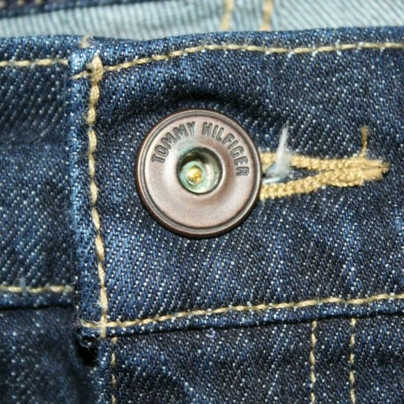 Mens TOMMY HILFIGER DENIM Jeans Slim Fit Dark Wash Straight Leg - Picture 6 of 9
